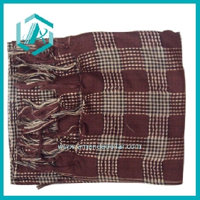 Wholesale Multi function headwear new fashion cotton Yarn washing chocolate color headscarves with lattice