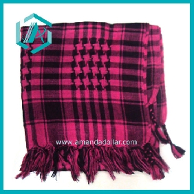 Wholesale Good headwear new fashion rose red and black headscarves with lattice on sale