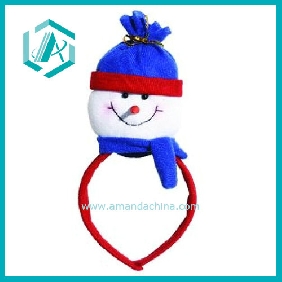 Wholesale red cotton polyester Christmas headband for Christmas day dressing