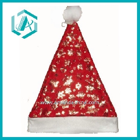 Wholesale cheap red cotton polyester Christmas hat&cap for Christmas days dressing