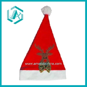 Wholesale red cotton polyester Christmas hat&cap for Christmas days dressing