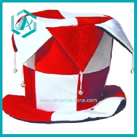 Wholesale red and white  cotton polyester Christmas hat&cap for Christmas days dressing