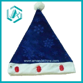 2010 newest style blue cotton polyester christmas cap&hat