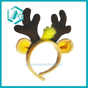 Wholesale lovely yellow cotton polyester Children headband for christmas day dressing