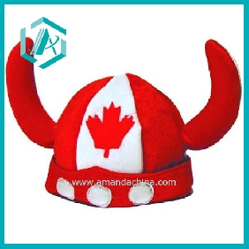 red and white interphase cotton polyester christmas cap&hat