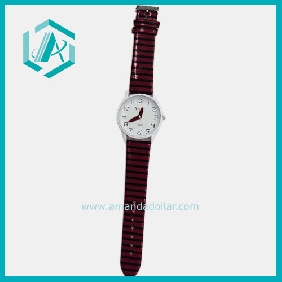 Wholesale Red Leather Chain Wrist Watch with White Dial for Girls