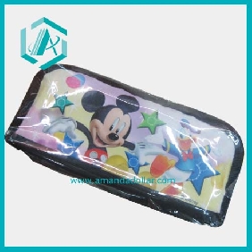 Wholesale Fashionable school supplies pencil case with cartoon Micky mouse pattern fascinate kids