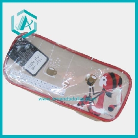 Wholesale Fascinating school supplier pencil case with red beauty coffee girl attracted girls