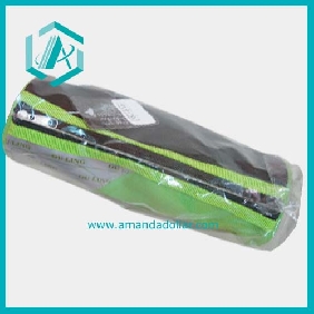 Wholesale Useful stationery pencil bag with green and white color suitable for children school suppliers