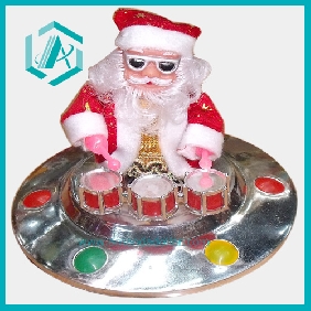 Wholesale A Pretty Lovely Red Color Playing Drums Santa Clause Gift