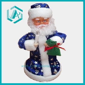 Wholesale A Nice Looking Blue Color Blastic and Fabric Santa Clause Gift