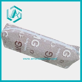 Wholesale Fashionable school supplies pencil pouch with gray letter printing pattern fascinate kids