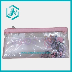 Wholesale PVC transparent desk pencil holder with cartton boys designs suitable for all kids gift