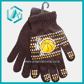 Wholesale New fashionable and cool wool men's gloves with a basketball pattern