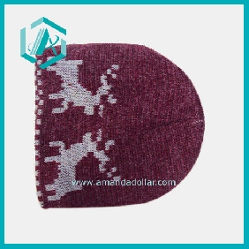 Wholesale Designed Red Beanie Skull Mens Knitted Long Caps Patterns