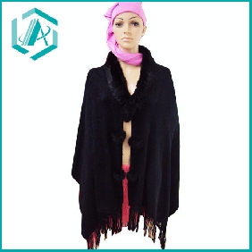 Wholesale Good Looks Newly Designed Black Cashmere-Like Pashmina for Women