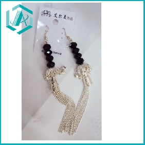 Wholesale Fshion classic sterling silver plating earring charm style earring with gold chain