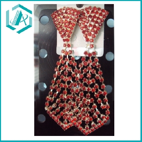 Wholesale Real cool red dangle earring with red crystal fanshaped design