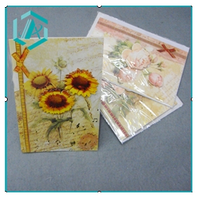 Wholesale 2010 new design sun flower beautiful new year card greeting card gift