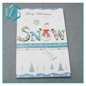 Wholesale Nice Christmas card new year card made of paper with golden dust cool