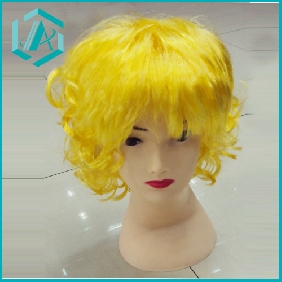 Wholesale Fashion cool hairpiece yellow short hair wig with different colors