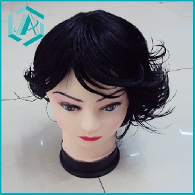 Wholesale 2010 good and nice wig black color hairpiece made of K material