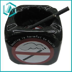 Wholesale Colour square shape ceramic ashtray, table ashtray, craft ashtray, promotion ashtray