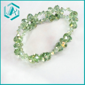 Wholesale Fashionable Green Transparent Nice-looking Pure Crystal Beaded Bracelet