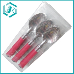 Wholesale Simple and good kitchen ware pink economical table ware iron spoon