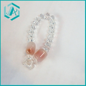 Wholesale Nice-looking Transparent Crystal Bracelet with two Jewelry For Girls