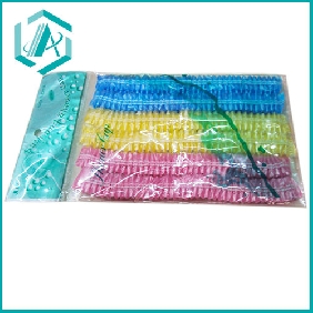 Wholesale fashion colour waterproof disposable shower cap shower hat bath hair brand new 6pcs/ package