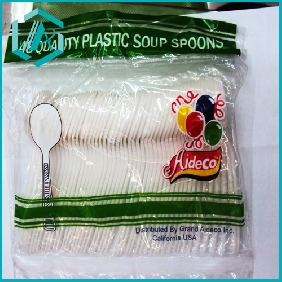 White Plastic Flatware Cutlery Disposable Spoons 50pcs Perfect for Party Use