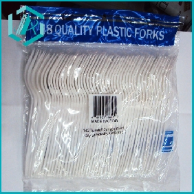 Wholesale White Plastic Flatware Cutlery Forks 50pcs Perfect for Party Use
