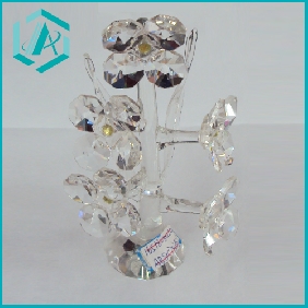 Clear Five Crystal Flowers Perfect for House Decoration and Gift