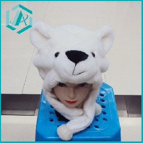 Wholesale Soft winter hats,animal hats, plush hats, scarf hats, RABBITE head