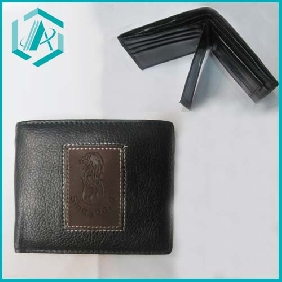 Wholesale PU man wallet, black, Tri-Fold, fashion design, 11*9cm, stock purse