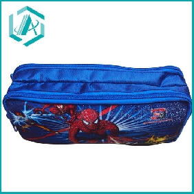 Wholesale Newest spiderman two zippers pencil case with fashion design