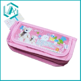 Wholesale Newest kids stationery set nylon pencil case n-tiers 1pc/opp