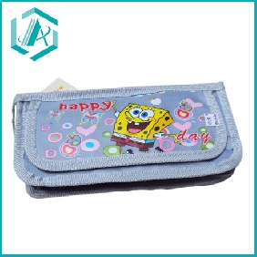 Wholesale newest style cartoon nylon pencil case pencil bag