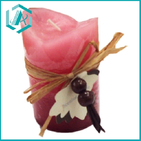 beautiful pillar pink craft candle