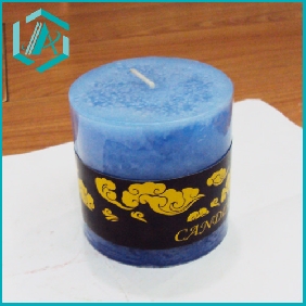 birthday blue craft candle