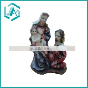Wholesale 3.5 Inches Religious Resin Craft with Holy Father, Holy Mother and Jesus' Figure