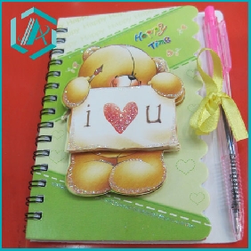 girls' favorite little pear daily notebook with a pen