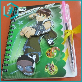 Wholesale double coil daily notebook with a pen