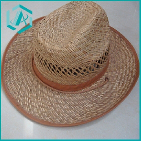 men's pure hand-made classical style cowboy straw hat