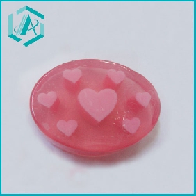 Wholesale oval-shaped pink heart fruit glycerine soap in promotion