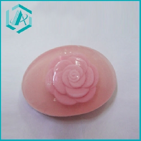 Wholesale oval-shaped pink rose fruit glycerine soap in promotion