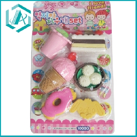 Wholesale lovely food shape student favorit daily eraser