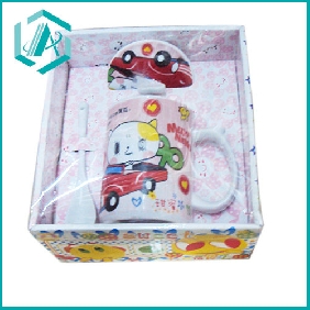 new design lovely cartoon image ceramic cup sets