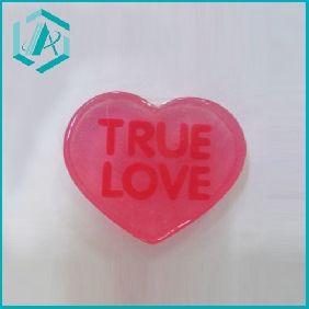 Wholesale Red " true love" lovely design fruit glycerine soap in promotion
